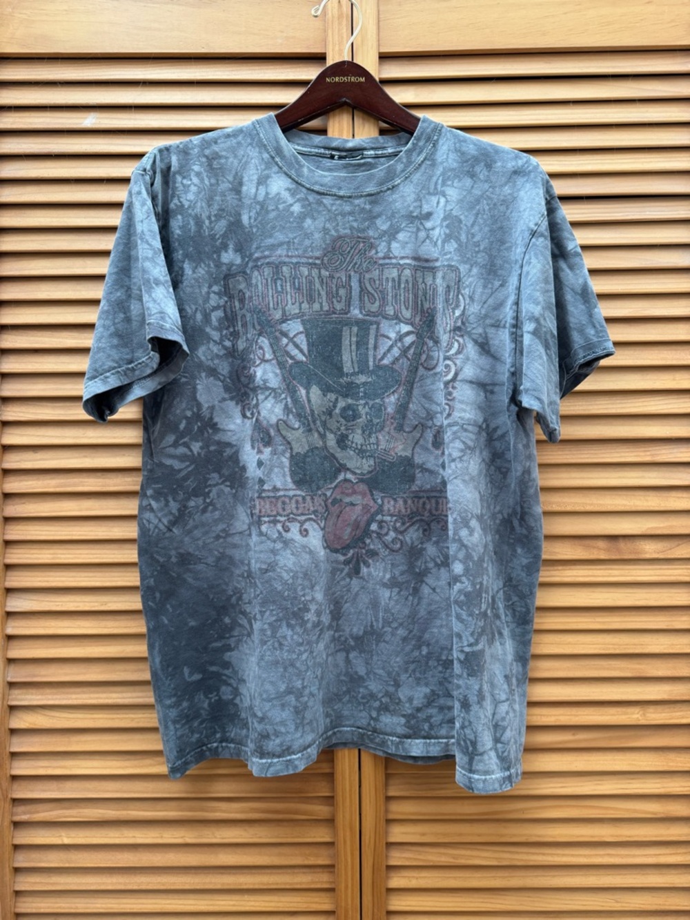 Gray Tie-Dye Graphic Band Tee - The Rolling Stones